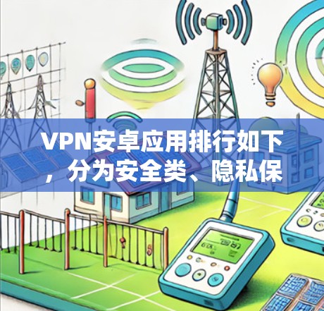 VPN安卓应用排行如下，分为安全类、隐私保护类、功能丰富的类、免费试用类和其他类别